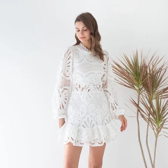 white christmas dresses Shaya Crochet Dress M/L main image 0